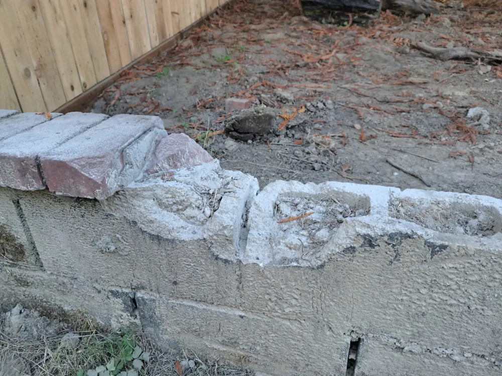 Brick retaining wall repair image